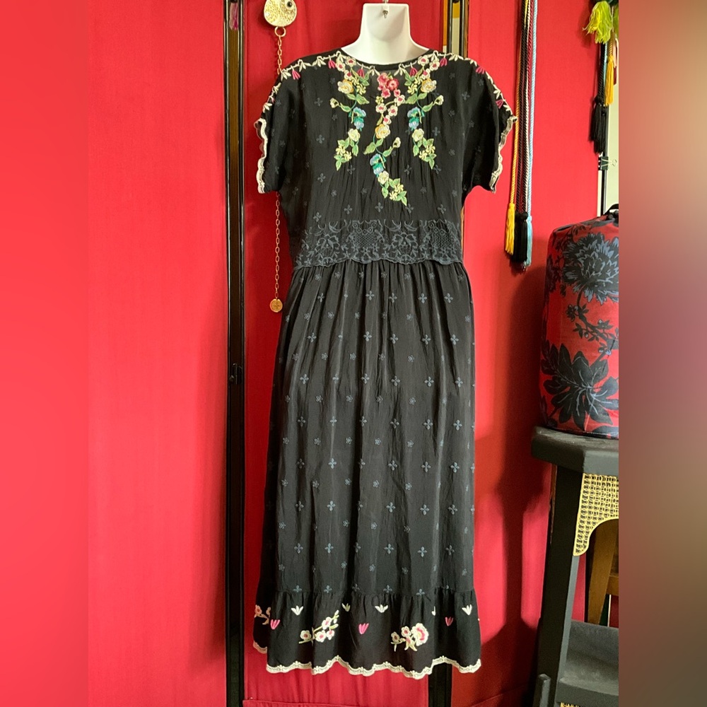 NWT$480 Johnny Was Ezra Embroidered Dress Slip - Picture 7 of 14